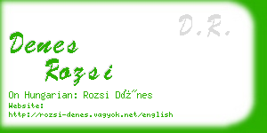 denes rozsi business card